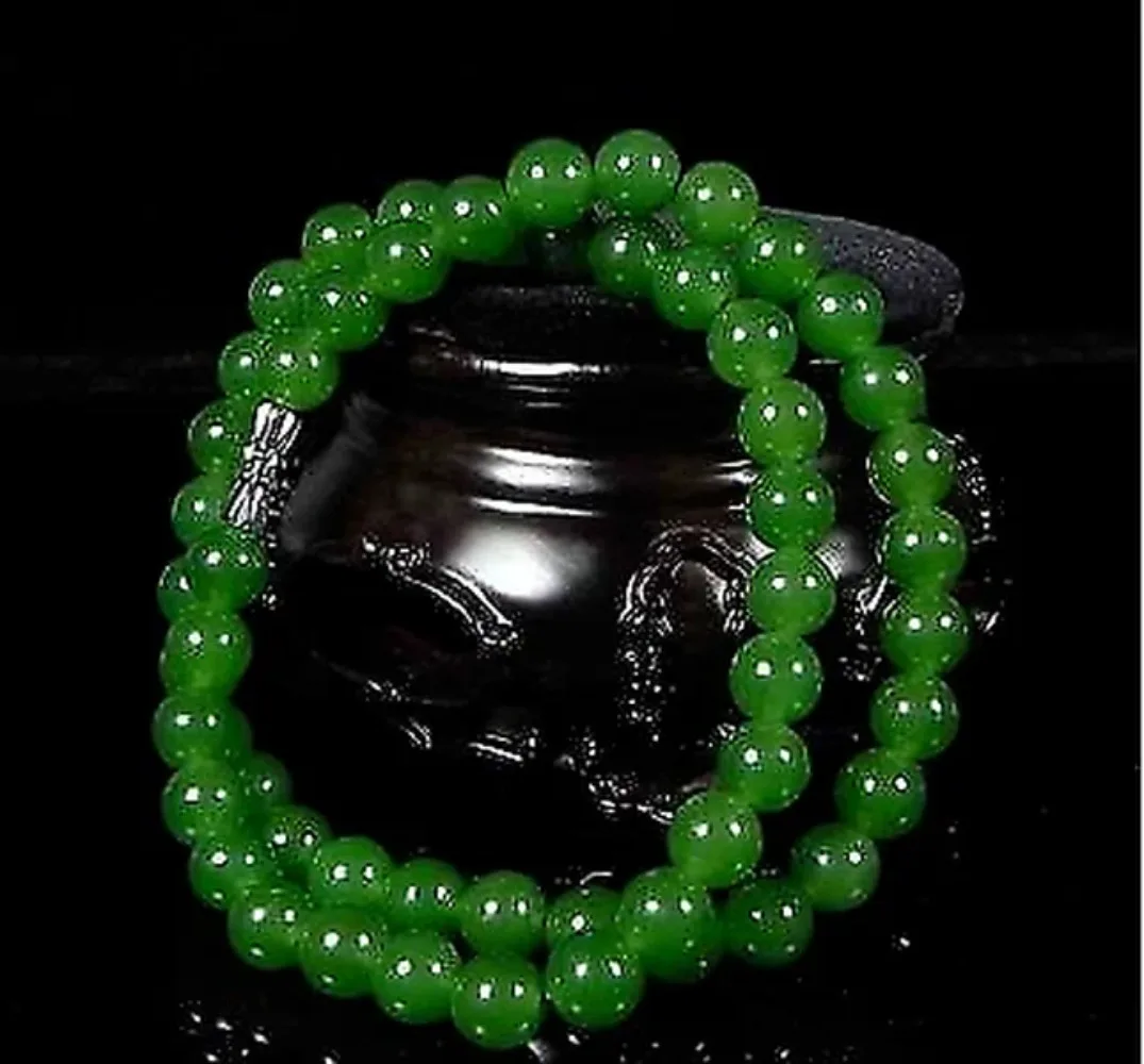 Beading - Collana di perline verdi naturali autentiche