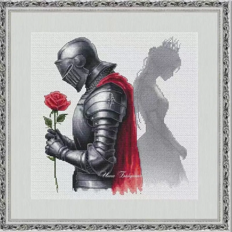 Cross Stitch Stamped Kits Beginners - [[CC4971 - Cavaliere innamorato] Kit per