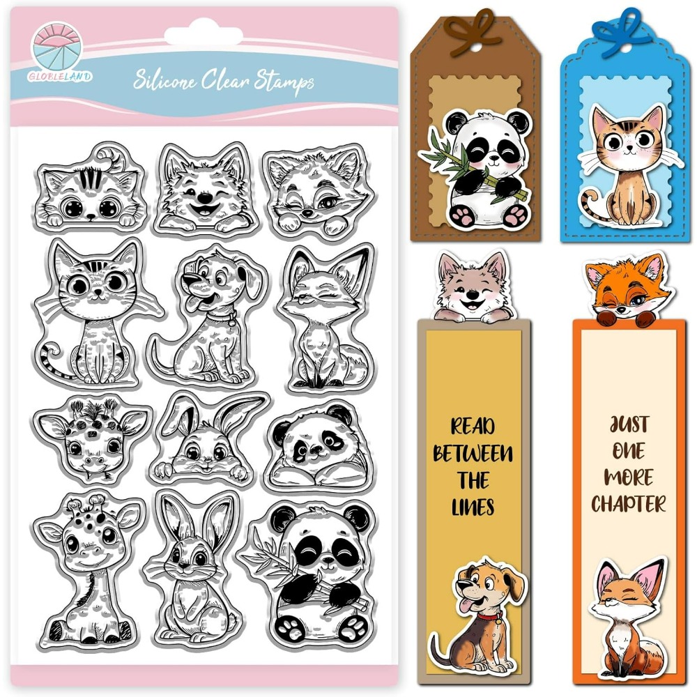 Clear Silicone Stamps For Card Making - Timbri trasparenti per cani e gatti,