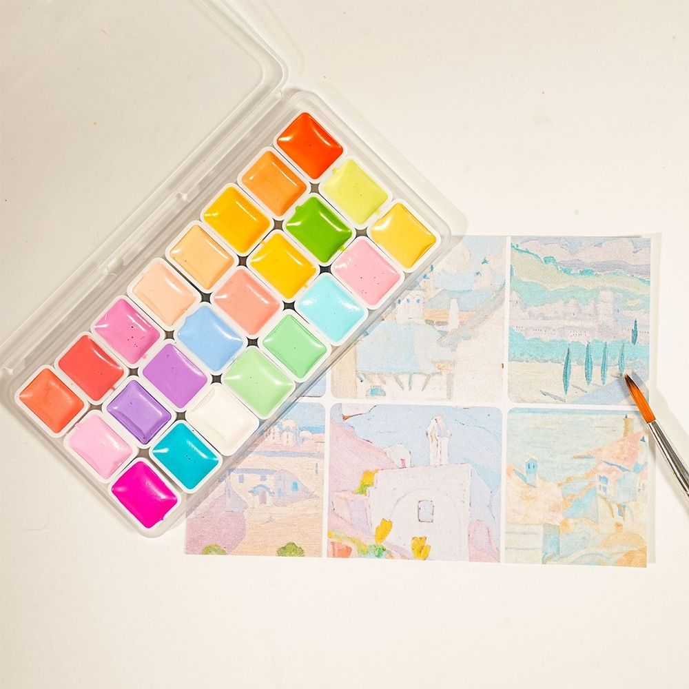 Set di acquerelli da 24 colori - Watercolor Paint Set Solid Pigment recensione e prezzo