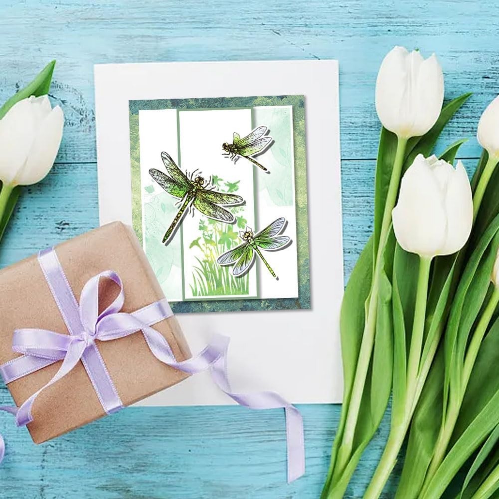 Timbri trasparenti libellula p - Clear Silicone Stamps For Card Making recensione e prezzo