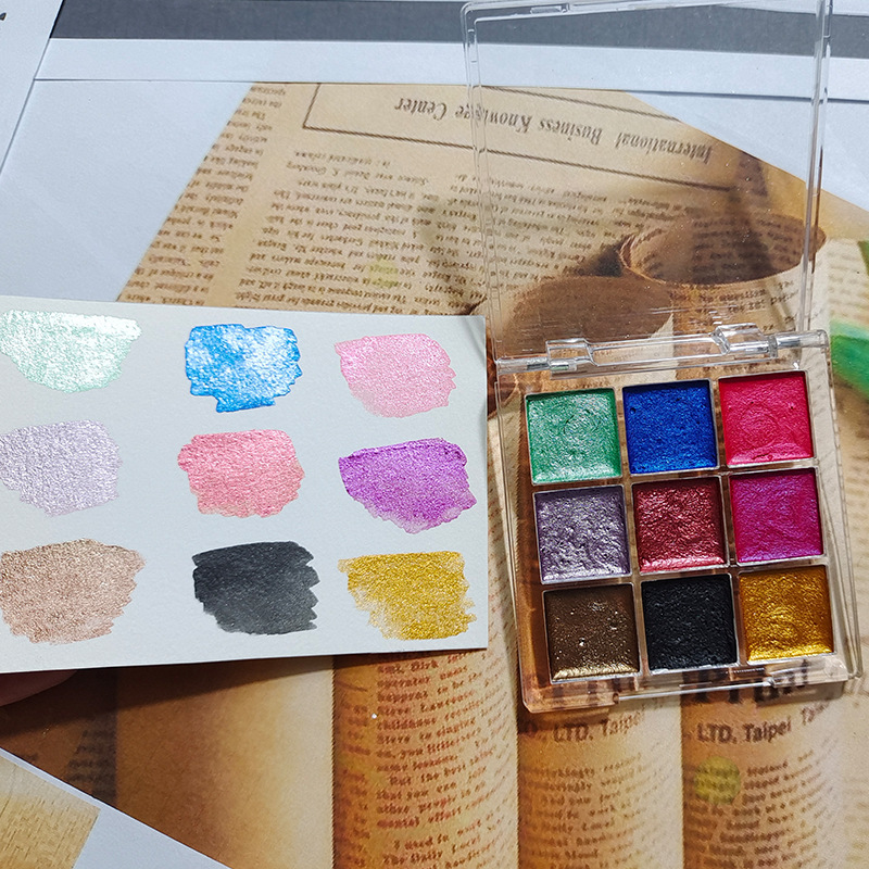 9 colore Nail Solid Pigment Au - Watercolor Paint Set Solid Pigment recensione e prezzo