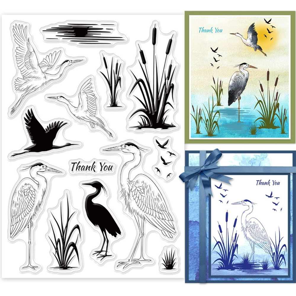 Timbri trasparenti Heron Silho - Clear Silicone Stamps For Card Making recensione e prezzo