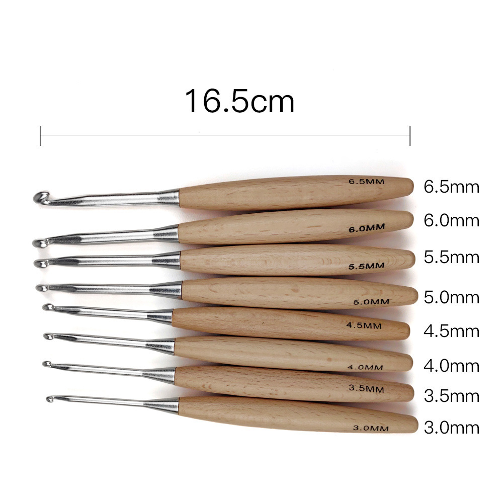 8 pezzi uncinetti in legno 165 - Wooden Crochet Hooks Ergonomic Handle recensione e prezzo