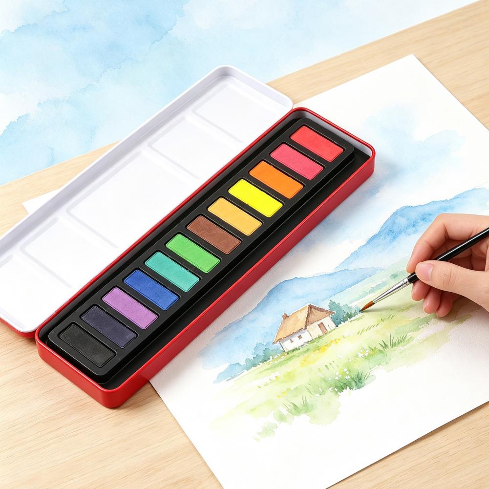 Set di colori ad acquerello po - Watercolor Paint Set Solid Pigment recensione e prezzo