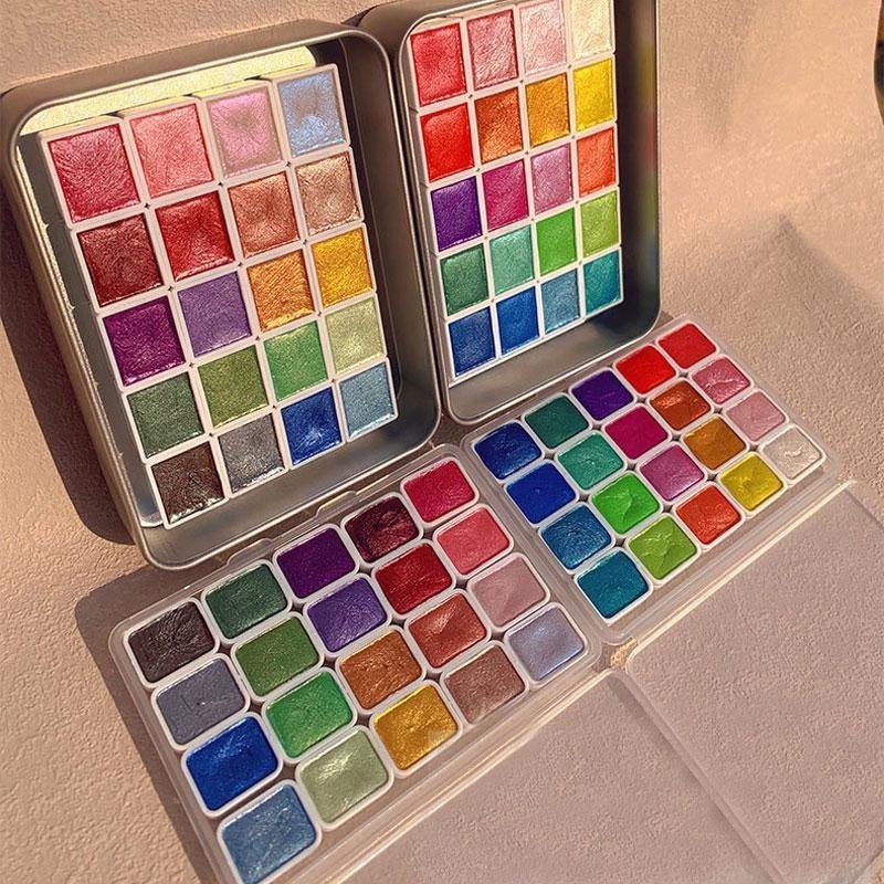 Colori perlescenti Portatili 2 - Watercolor Paint Set Solid Pigment recensione e prezzo